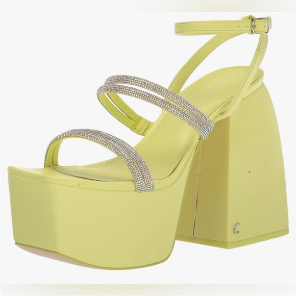 Circus NY by Sam Edelman Mila Jewel Ankle Strap Platform Sandal in Sunny Lime - Picture 6 of 11